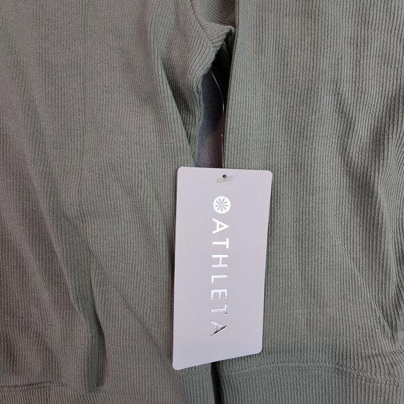 Athleta NEW Women's Presence Hoodie Light Green Stretch Breathable Sweatshirt XL - Picture 2 of 11
